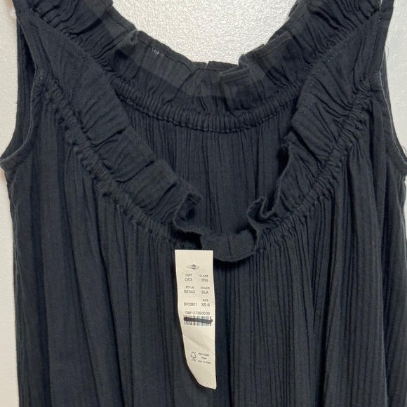 NWT J. CREW Ruffle Beach Dress Coverup Airy Gauze Size XS-M* Black Oversized - Picture 9 of 10